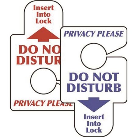 HY-KO Do Not Disturb/Privacy Please Door Insert, 50PK DH-110